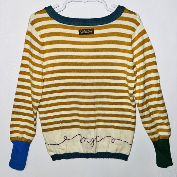 MATILDA JANE Cardigan Sweater GIRLS 4 Preppy Striped PAINT BY NUMBERS Boho MJC - Picture 8 of 10